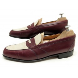 CHAUSSURES JM WESTON 117 MOCASSINS BI MATIERE 8.5D 42.5 