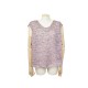 CHEMISIER CHANEL P40601 50 XL BLOUSE SANS MANCHES EN SOIE ROSE SIKL TOP 2800€