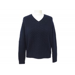 NEUF PULL ERIC BOMPARD S 36 EN CACHEMIRE 6 FILS BLEU MARINE FEMME CASHMERE 375€