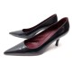 CHAUSSURES PRADA 38.5 ESCARPINS EN CUIR NOIR PUMP SHOES LEATHER BLACK 520€