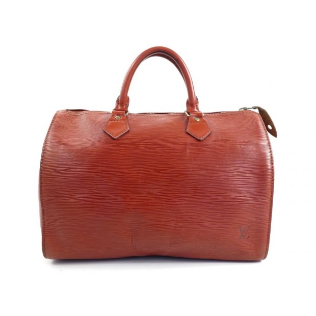 VINTAGE SAC A MAIN LOUIS VUITTON SPEEDY 30 CABAS CUIR EPI LEATHER HAND BAG 1300