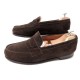 CHAUSSURES JM WESTON 180 8E 42 LARGE MOCASSINS DAIM MARRON BROWN DEER SHOES 590€