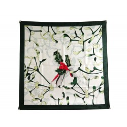 NEUF FOULARD HERMES NEIGE D'ANTAN DETAIL CARRE SOIE JACQUARD VERT SCARF 350€