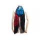 NEUF ETOLE CHRISTIAN DIOR SOIE NOIR ROUGE BLEUE FRANGE STOLE BLACK RED BLUE 590€