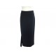 JUPE LONGUE CHANEL P10913 S 36 EN LAINE NOIR TAILLEUR BLACK WOOL SKIRT 1500€