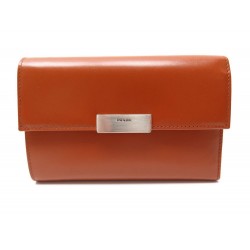 NEUF PORTEFEUILLE PRADA M510 EN CUIR MARRON MONNAIE LEATHER WALLET BILLFOLD 500€