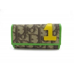 NEUF PORTE CLES CHRISTIAN DIOR RASTA EN TOILE MONOGRAMMEE KEY RING HOLDER 250€