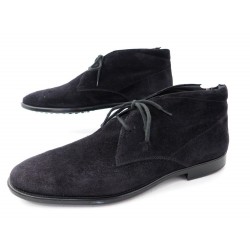 CHAUSSURES TOD'S BOTTINES CHUKKA HOMME 9 43 EN DAIM NOIR BLACK DEER SHOES 320€