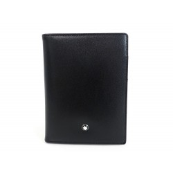 NEUF PORTEFEUILLE MONTBLANC 5CC 14177 EN CUIR NOIR HOMME WALLET + BOITE 325€