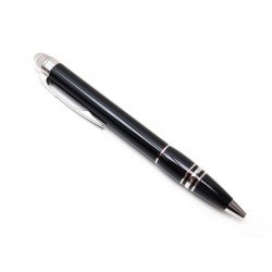 NEUF STYLO BILLE MONTBLANC STARWALKER 8486 NOIR PLATINUM BALLPOINT PEN 345€