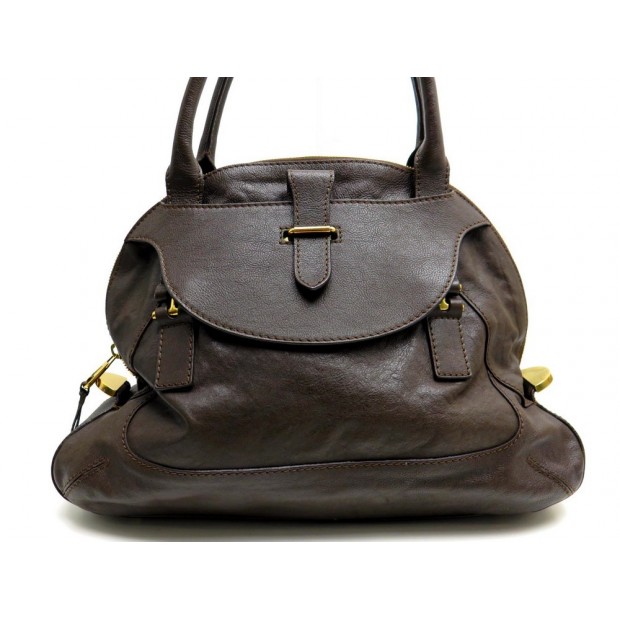  SAC A MAIN CHLOE CUIR MARRON CABAS 