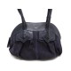 SAC A MAIN LANCEL CUIR ET DAIM BLEU HAND BAG LEATHER DEER DARK BLUE PURSE