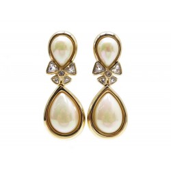 NEUF BOUCLES D'OREILLES CHRISTIAN DIOR PERLE NACRE 