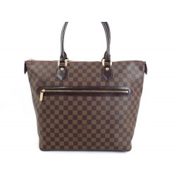 SAC A MAIN LOUIS VUITTON SALEYA GM EN TOILE DAMIER EBENE MARRON HAND BAG 1250€