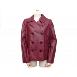 NEUF VESTE GERARD DAREL R0493R361 38 M EN CUIR BORDEAUX MANTEAU BLOUSON 650