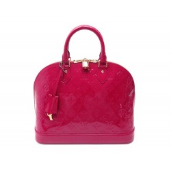 NEUF SAC A MAIN LOUIS VUITTON M90098 ALMA MM CUIR MONOGRAM VERNI ROSE BAG 2030€