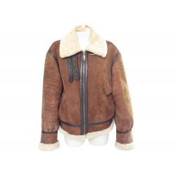 MANTEAU BOMBARDIER CHEVIGNON CUIR LAINE M 