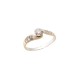 BAGUE SOLITAIRE T 62 EN OR JAUNE 18K 2.8GR 7 DIAMANTS 0.51CT DIAMONDS GOLD RING