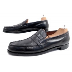 CHAUSSURES JM WESTON MOCASSINS 11B 45 CUIR NOIR HOMME LOAFER BLACK SHOES 550