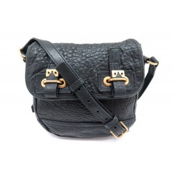 SAC A MAIN YVES SAINT LAURENT 208325 BANDOULIERE CUIR GRAINE NOIR BAG PURSE 590€