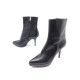 NEUF CHAUSSURES YVES SAINT LAURENT 37.5 BOTTINES LOW BOOTS CUIR NOIR SHOES 745€