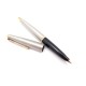 VINTAGE STYLO PLUME PARKER 45 GT EN ACIER BROSSE GRIS CARTOUCHES FOUNTAIN PEN