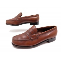 CHAUSSURES JM WESTON 180 3.5E 37 MOCASSINS EN CUIR MARRON LOAFER SHOES 575€