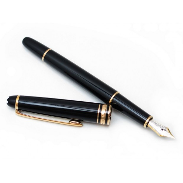 VINTAGE STYLO PLUME MONTBLANC MEISTERSTUCK CLASSIQUE DORE NOIR FOUNTAIN PEN 500€