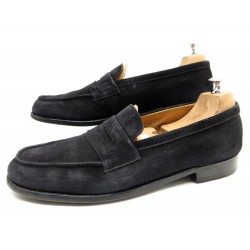 CHAUSSURES JM WESTON 180 9.5A 43 43.5 FIN VEAU VELOURS 