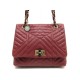  SAC A MAIN LANVIN HAPPY POPPY CUIR MATELASSE BANDOULIERE PURSE 