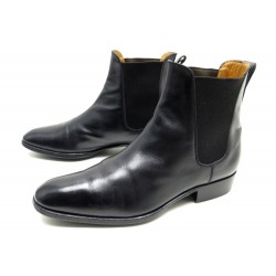 CHAUSSURES JM WESTON CAMBRE BOTTINES 465 FEMME 4.5D 38.5 CUIR NOIR BOOTS 760 