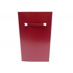 NEUF BLOC NOTE VALENTINO CAHIER CUIR GRAINE ROUGE RUBIS 