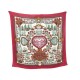 CHALE HERMES DECOUPAGES CARRE 140 CM CACHEMIRE ET SOIE ROUGE SHAWL SILK RED 925€