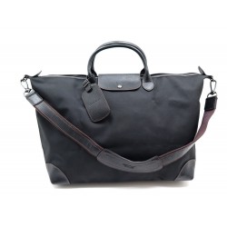 NEUF SAC DE VOYAGE A MAIN LONGCHAMP BOXFORD L L1624080001 EN TOILE NOIR BAG 195€