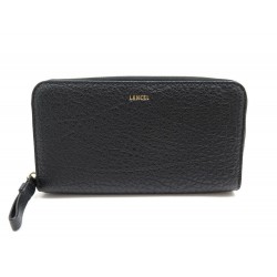 NEUF PORTEFEUILLE LANCEL CHARLIE A07673 CUIR NOIR MONNAIE WALLET BILLFOLD 245€