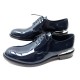 NEUF CHAUSSURES LOUIS VUITTON CONCERTO 7.5 41.5 DERBY CUIR VERNI BLEU SHOES 680€