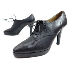 NEUF ESCARPINS YVES SAINT LAURENT CUIR GRAINE NOIR 