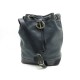 VINTAGE SAC A MAIN CHRISTIAN DIOR SEAU EN CUIR GRAINE BLEU BANDOULIERE BUCKET