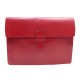 SAC CARTABLE LANCEL CUIR GRAINE ROUGE 