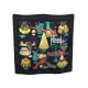 FOULARD HERMES GASTRONOMIE VAUZELLES CARRE 90 EN SOIE NOIR BLACK SILK SCARF 350€