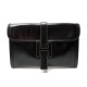 VINTAGE NEUF SAC HERMES JIGE PM POCHETTES CUIR BOX NOIR BLACK PURSE CLUTCH 2000€