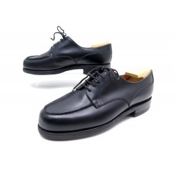 CHAUSSURES JM WESTON LE GOLF 641 7.5E 42 DERBY CUIR NOIR EMBAUCHOIRS SHOES 750€