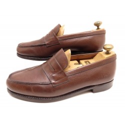 CHAUSSURES JM WESTON 180 MOCASSINS 7E 41.5 EN CUIR GRAINE MARRON LOAFERs 655€