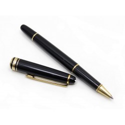 STYLO BILLE MONTBLANC MEISTERSTUCK CLASSIQUE DORE & NOIR ROLLERBALL PEN 400€