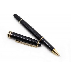 STYLO BILLE ROLLERBALL MONTBLANC MEISTERSTUCK CLASSIQUE DORE RESINE NOIR 400€