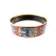 BRACELET HERMES FEUX D'ARTIFICE EN EMAIL IMPRIME LARGE 70 MM ROUGE ENAMEL 470€