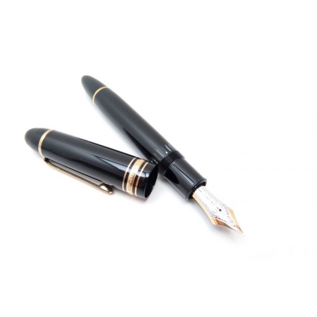 STYLO PLUME MONTBLANC MEISTERSTUCK 149 DORE RESINE NOIR PISTON FOUNTAIN PEN 765€