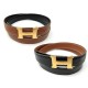 CEINTURE HERMES H CONSTANCE T 76 84 CUIR REVERSIBLE NOIR MARRON 24MM BELT 510€