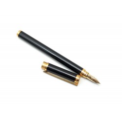 VINTAGE STYLO PLUME ST DUPONT EN LAQUE DE CHINE CARTOUCHE A PISTON NOIR PEN 460€