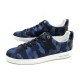 NEUF CHAUSSURES LOUIS VUITTON FRONTROW CAMOUFLAGE 8 42 BASKETS TOILE BLEUE 590€